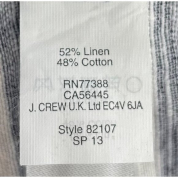 J. Crew Women's Size 6 Navy/White Striped Sailor Linen Blend Pleated Shorts - Picture 3 of 8